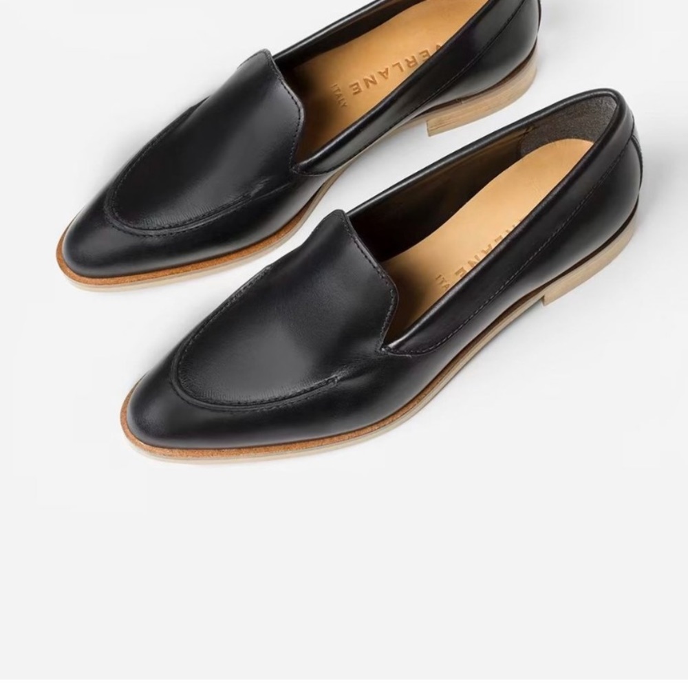 Everlane Women's The Modern Loafer Black Leather Size 9